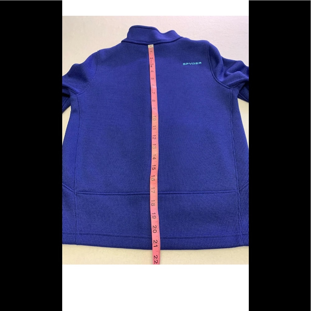 SPYDER FULL ZIP BLUE SWEATER JACKET Sz L 14/16 - Picture 12 of 12